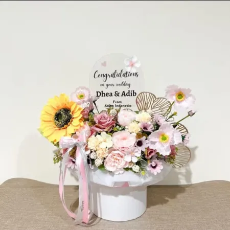 Bloom Box Akrilik Ucapan Wedding Sekadau